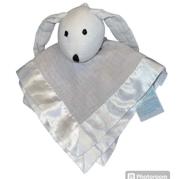 Aden& Anais Gray Bunny Rabbit Classic Muslin Satin Lovey Security